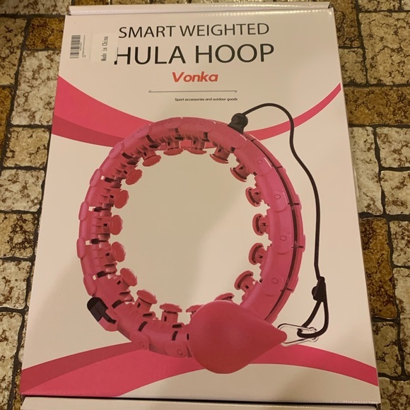 Smart Weighted Hula Hoop Adjustable Size - 2 in 1 Fitness & Weight Loss - Pink - Picture 3 of 8